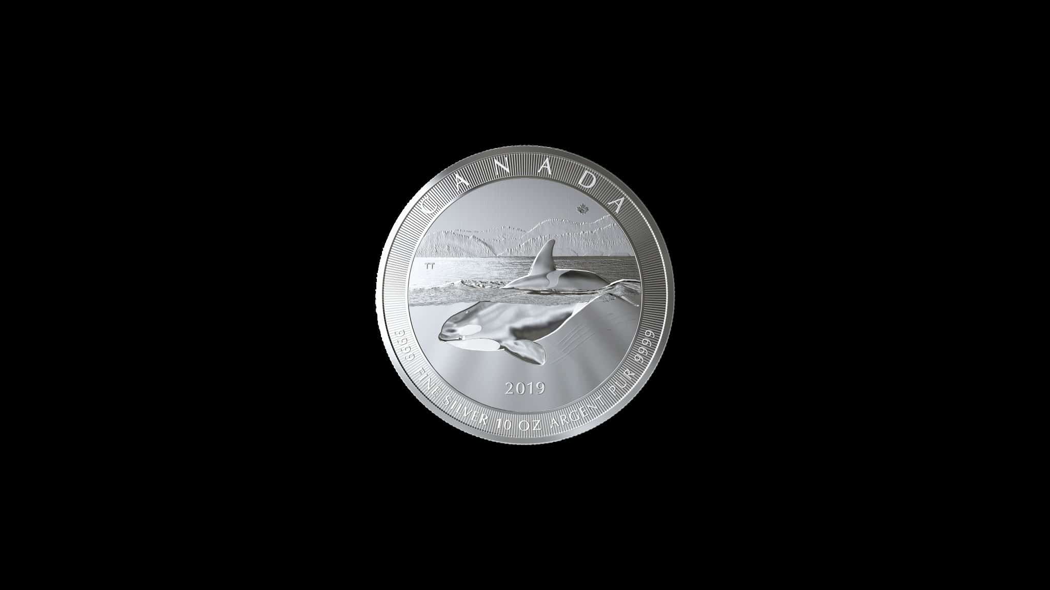 10oz canadian silver orca coin